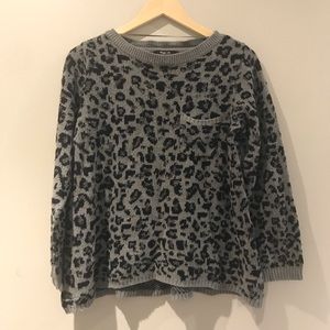 Style & Co grey and black cheetah print sweater